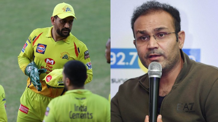 IPL 2020: Virender Sehwag gives MS Dhoni 4 out of 10 for his captaincy against RR