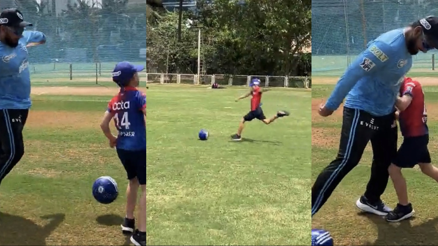IPL 2022: WATCH - Ricky Ponting's son Fletcher impresses Rishabh Pant with his football skills  