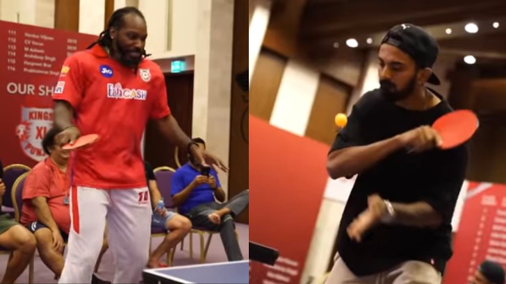 IPL 2020: WATCH - Chris Gayle faces KL Rahul one-on-one in a table tennis match 