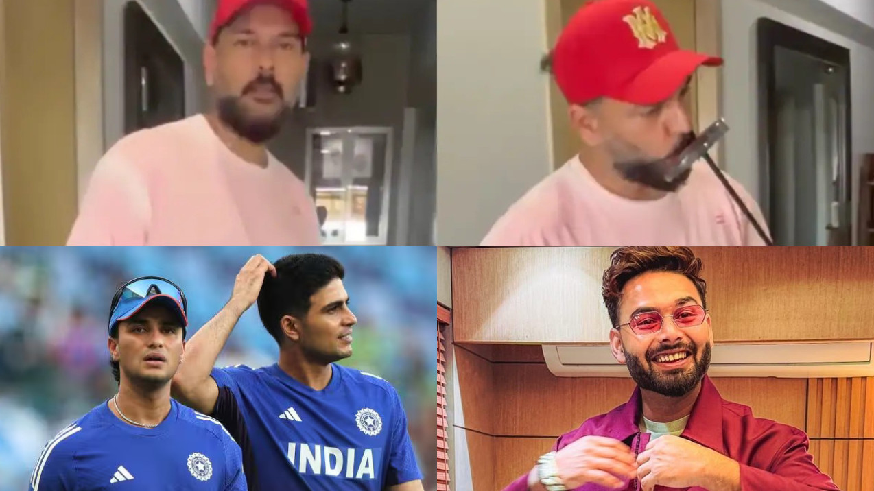 WATCH- “Besharmo..”- Yuvraj Singh hilariously rebukes Abhishek, Shubman, Prabhsimran after Rishabh gifts him a golf club