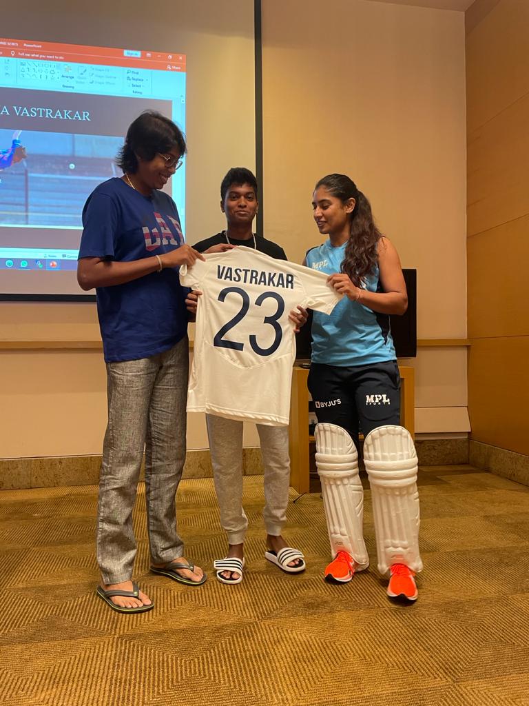 Mithali Raj wore training attire with pads on while other players wore casual clothes during jersey ceremony | BCCI Women Twitter