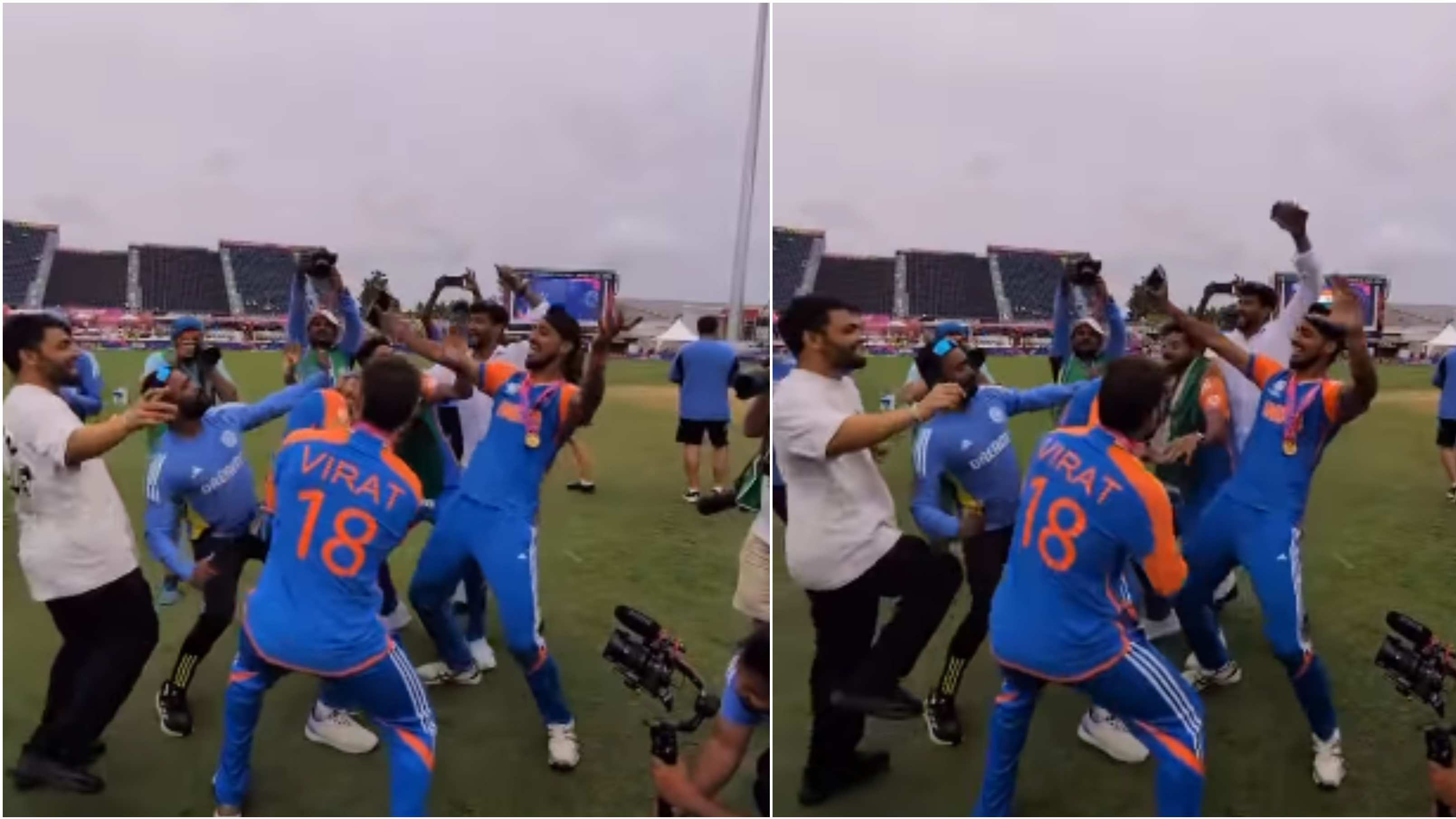 WATCH: Kohli, Arshdeep and others groove to 'Tunak Tunak' after India’s T20 World Cup 2024 final win over South Africa