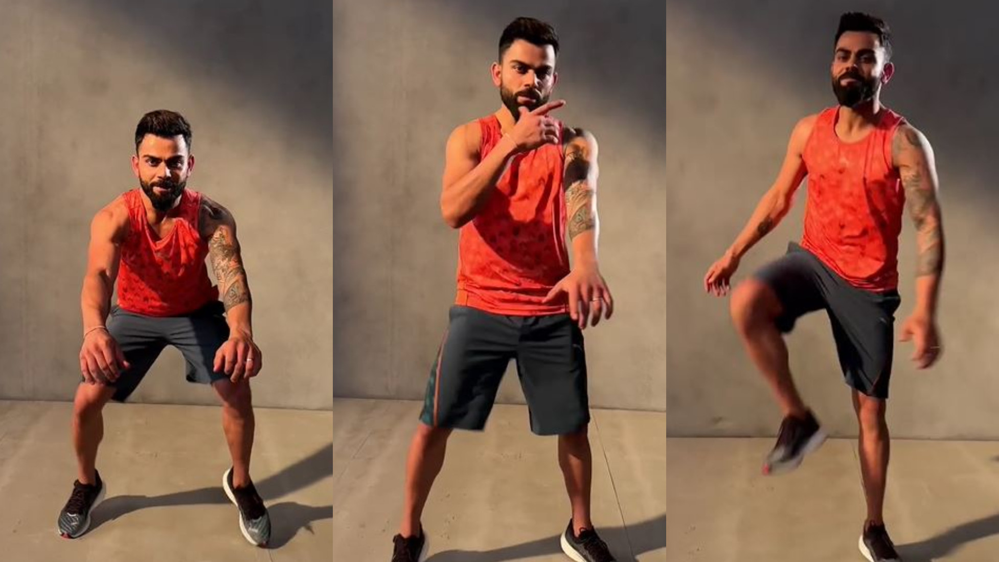 WATCH- Virat Kohli shows off a new dance-cum-fitness routine