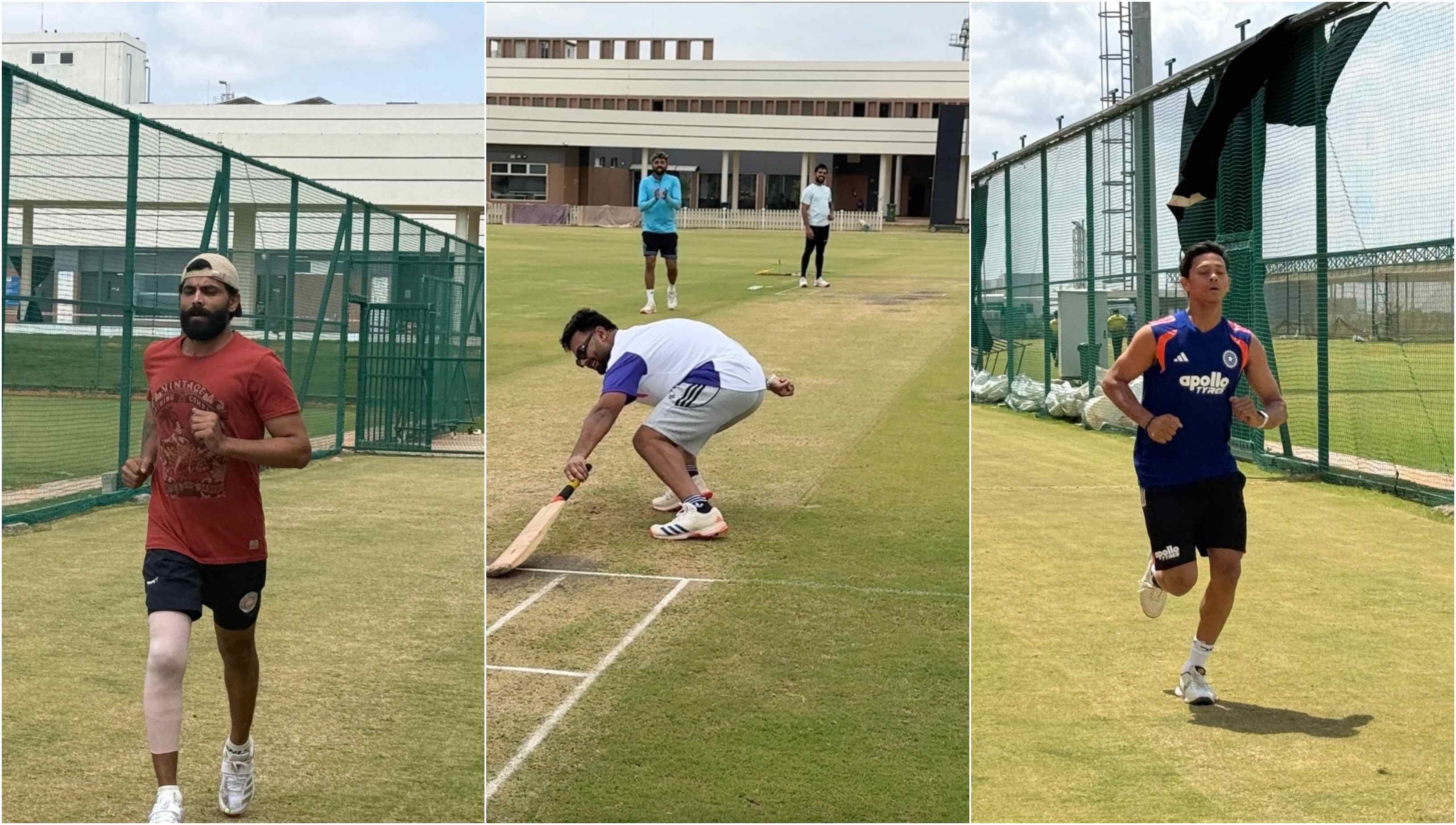 Ravindra Jadeja, Rishabh Pant, and Yashasvi Jaiswal at CoE | BCCI/X