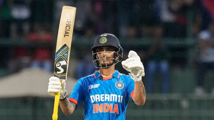 Kishan made 82 runs, his fourth straight fifty in ODIs | AP