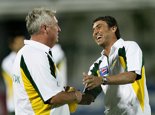 Younis Khan and Bob Woolmer | Getty