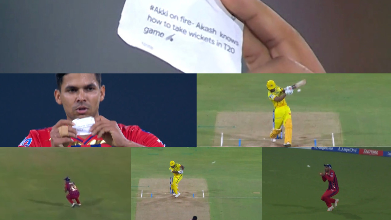 IPL 2026: WATCH- “Akki on fire”- Akash Singh whips out a note in celebration after dismissing Ruturaj Gaikwad and Sanju Samson