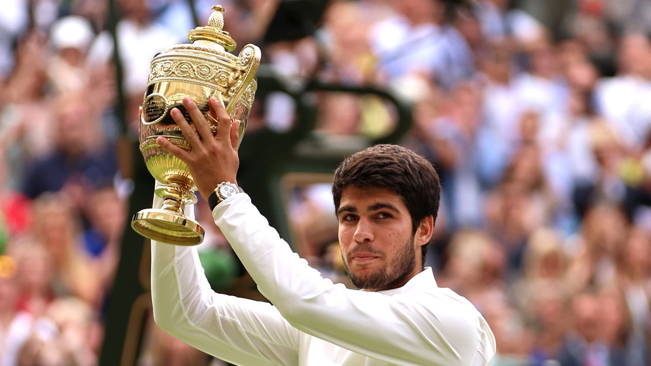 Carlos Alcaraz defeated Novak Djokovic in the Wimbledon 2023 final | Getty