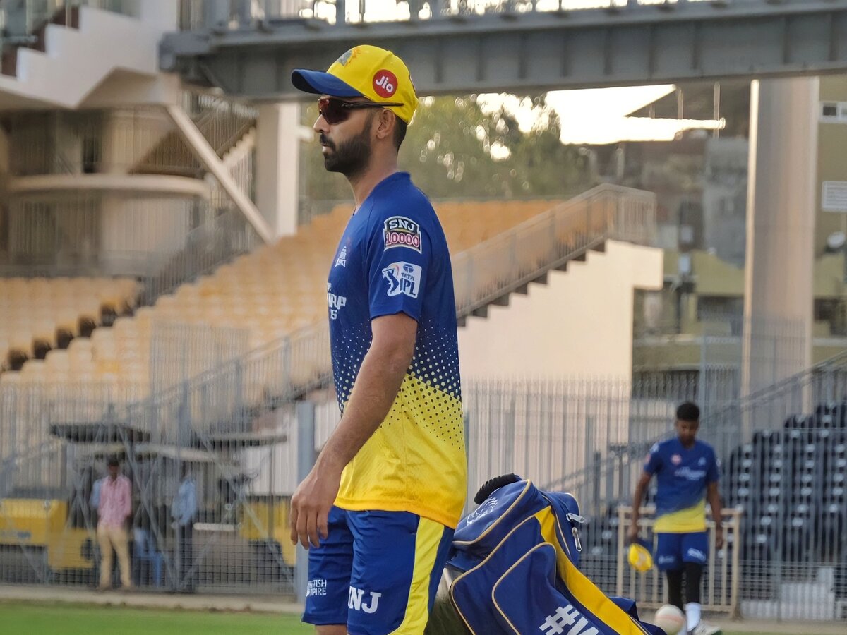 Ajinkya Rahane in CSK jersey | Twitter