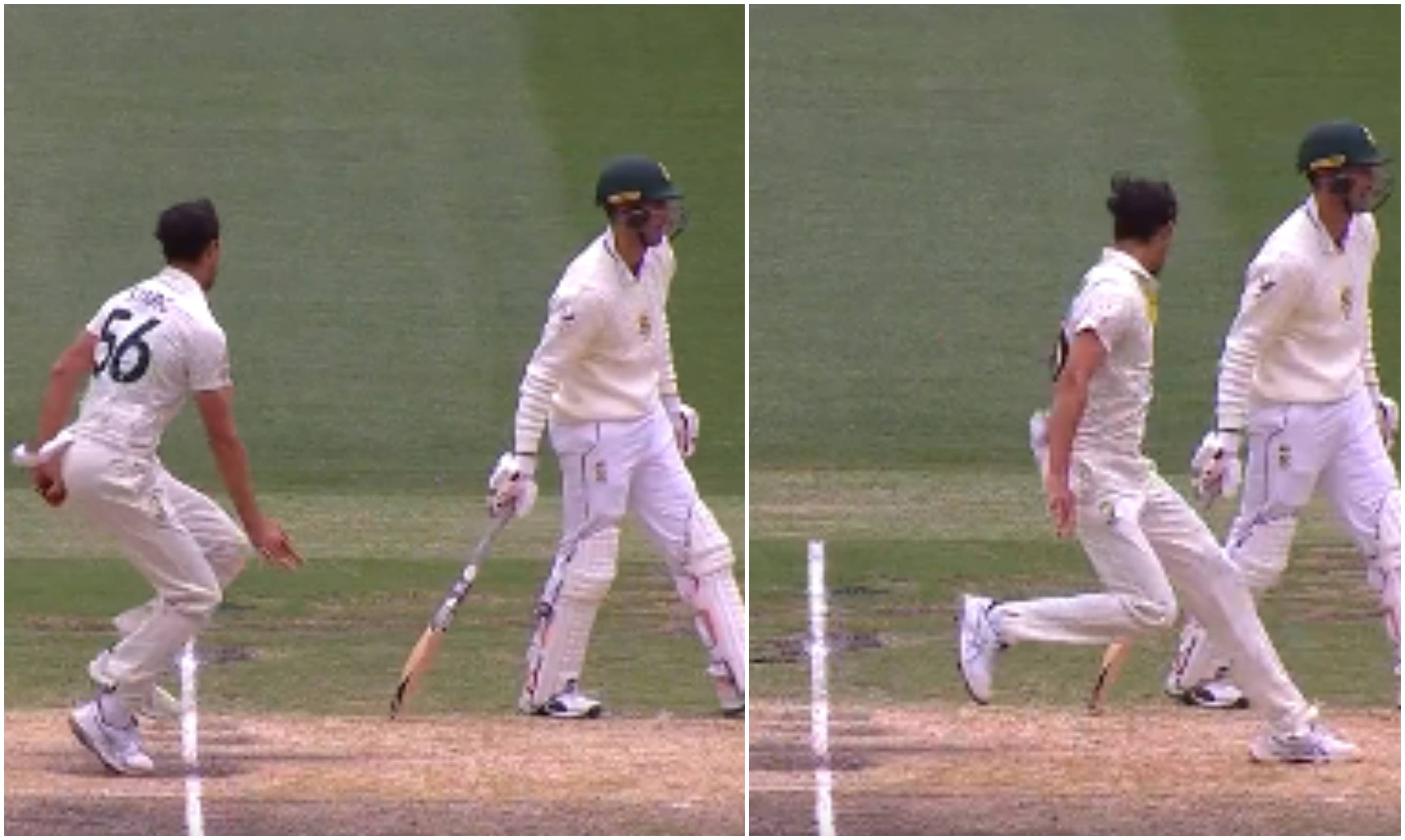 The South African batter was taking an unfair advantage | Screengrab