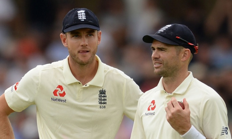 James Anderson with Stuart Broad