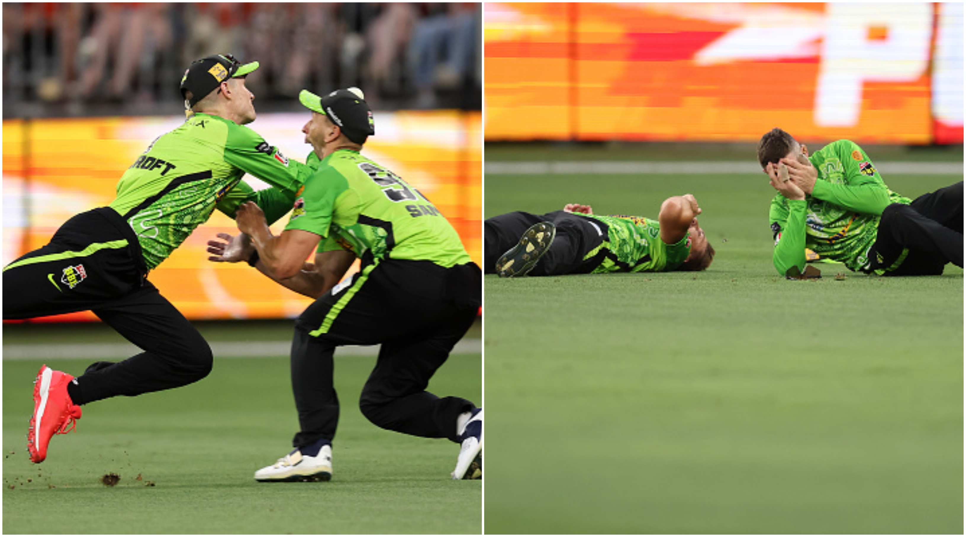 Daniel Sams and Cameron Bancroft's nasty collision | Getty