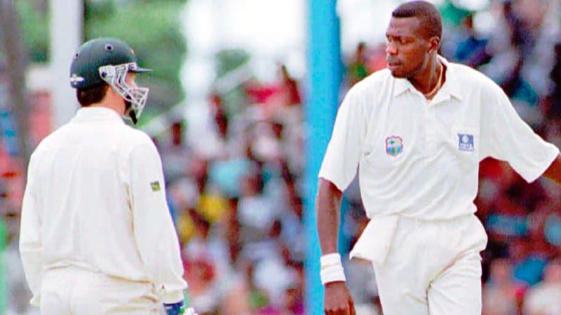 Steve Waugh and Curtly Ambrose | AP