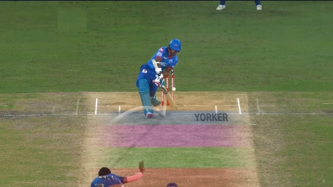 Dhawan got a beauty of a delivery from Bumrah 