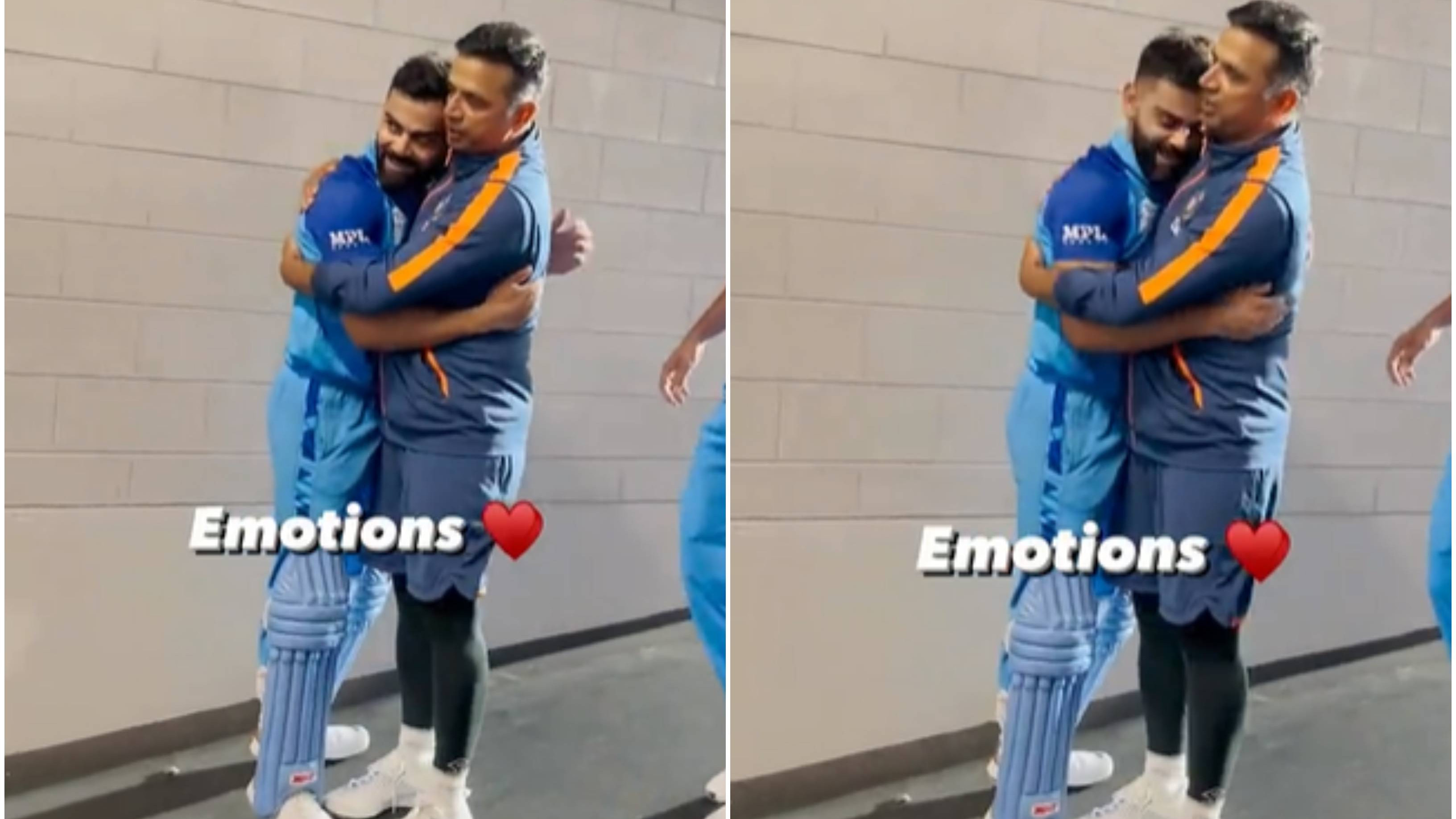 T20 World Cup 2022: WATCH – Rahul Dravid greets Virat Kohli with a heartfelt hug after latter’s MCG heroics