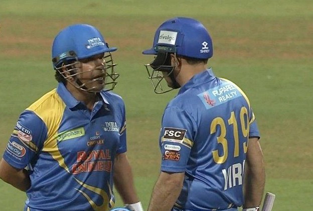 Sachin Tendulkar and Virender Sehwag | Screengrab