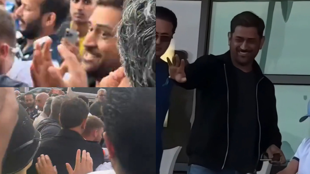 ENG v IND 2026: WATCH- MS Dhoni gets mobbed by fans at Trent Bridge during 3rd T20I