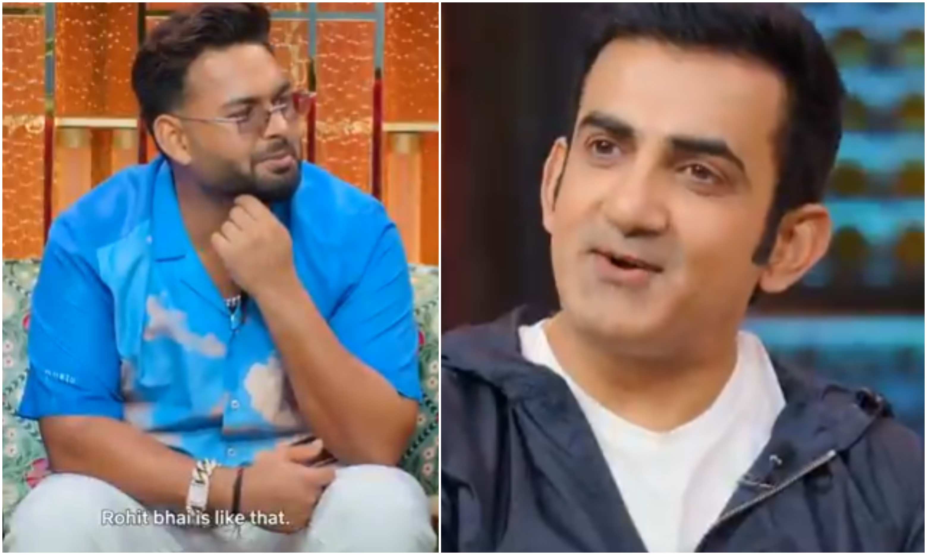 Rishabh Pant and Gautam Gambhir | Screengrab