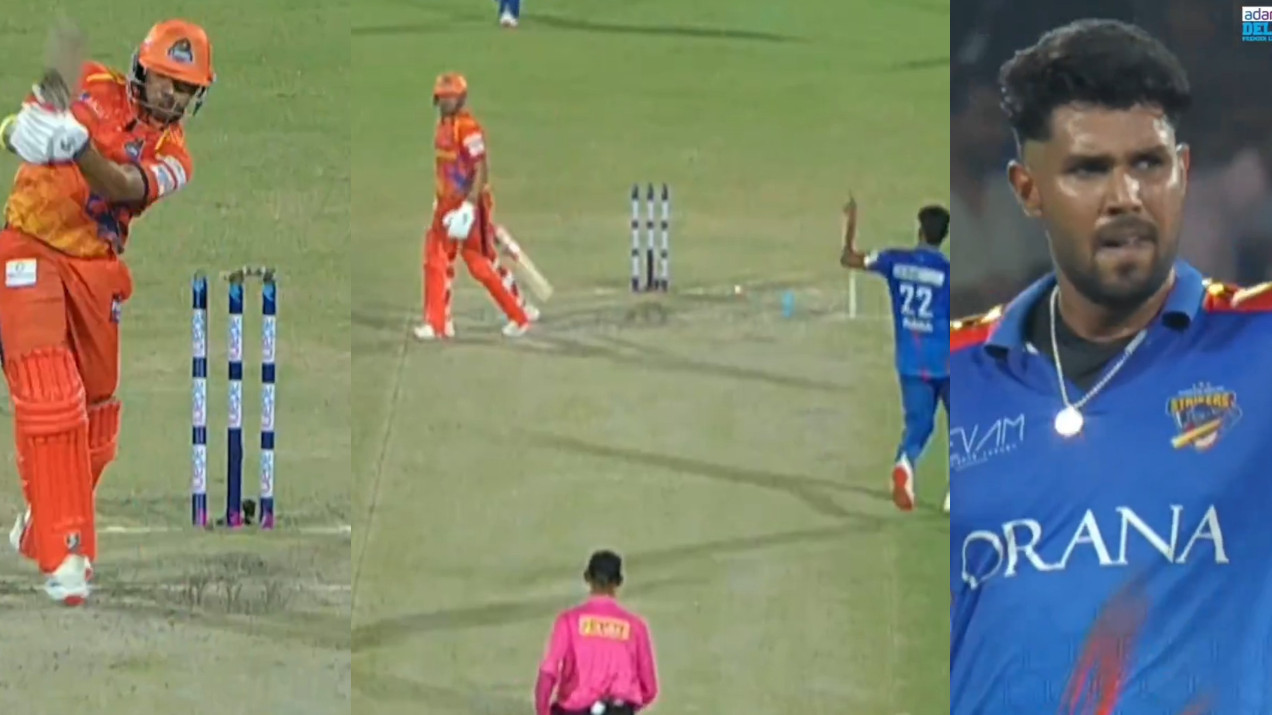 WATCH- Harshit Rana's 'back to pavilion' send-off in DPL 2025 gets him fined for code of conduct violation