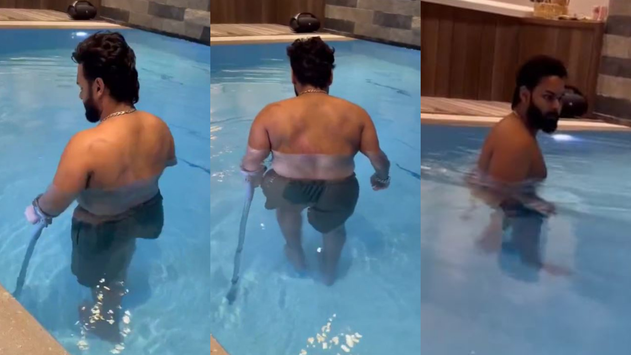 WATCH- Rishabh Pant shares video of him getting hydrotherapy as part of his recovery process