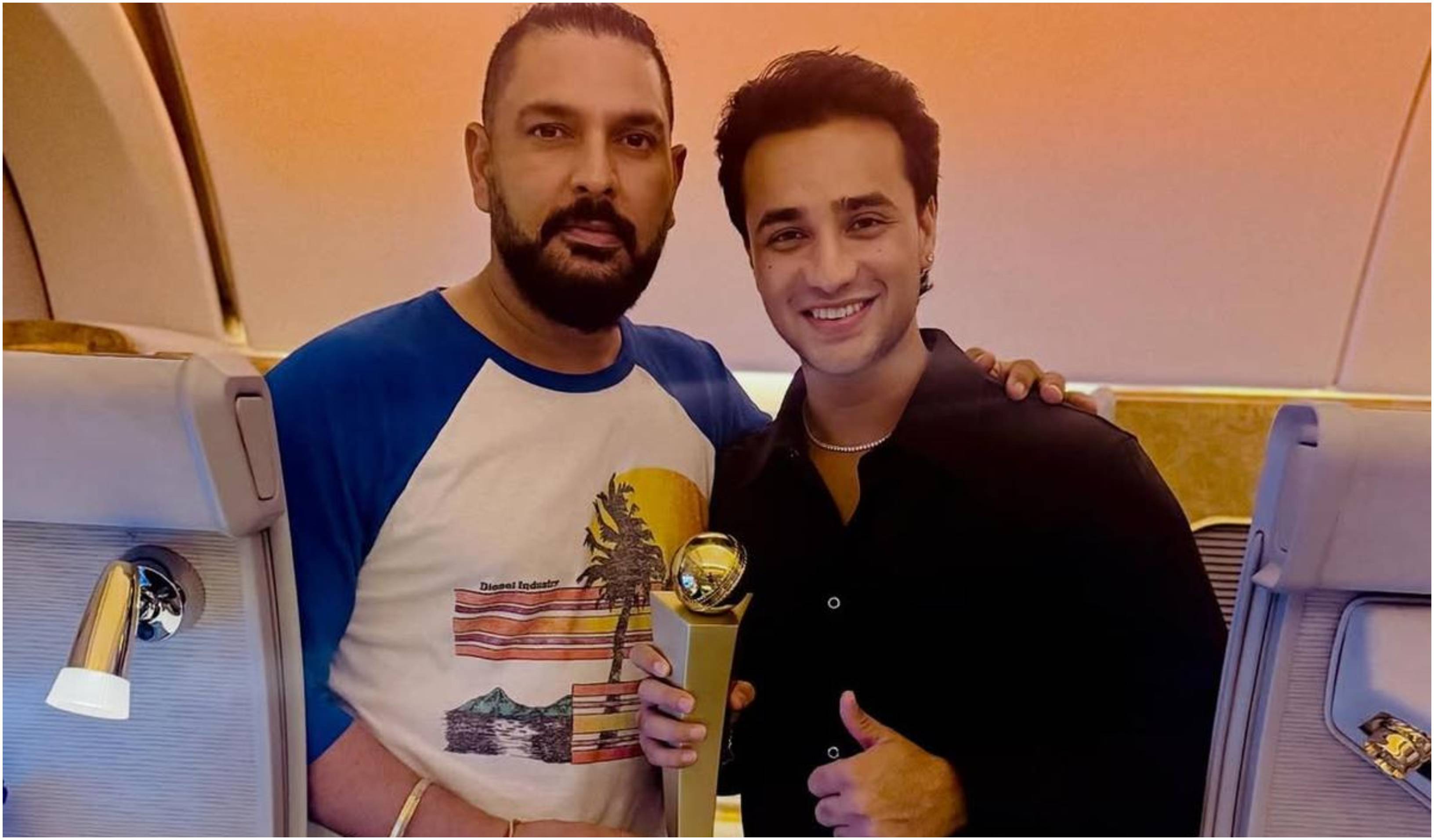 Yuvraj Singh and Abhishek Sharma | Getty