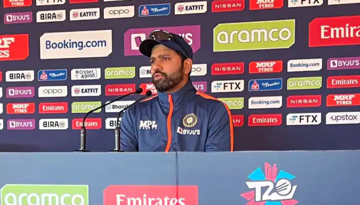 Rohit Sharma during the press conference | ICC