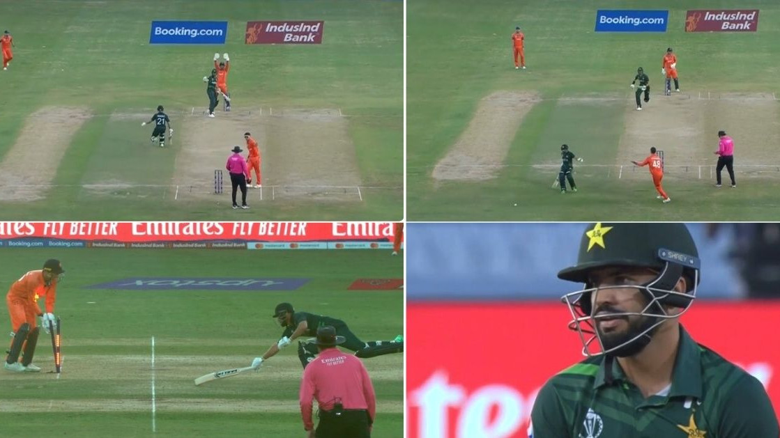 CWC 2023: WATCH- Mohammad Nawaz’s hilarious run out due to comedy of errors during PAK v NED match