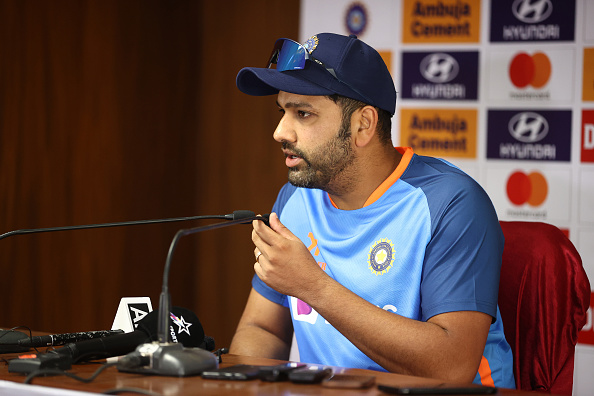 Rohit Sharma addressing the media on the eve of Nagpur Test | Getty