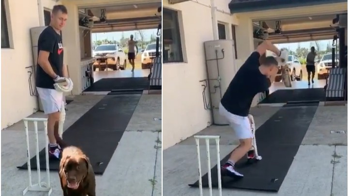 WATCH: Marnus Labuschagne resumes his training in backyard with taped tennis ball