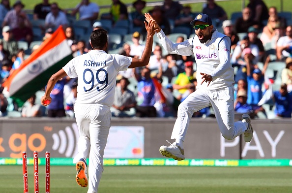 Ashwin and Kohli during Adelaide Test | Getty