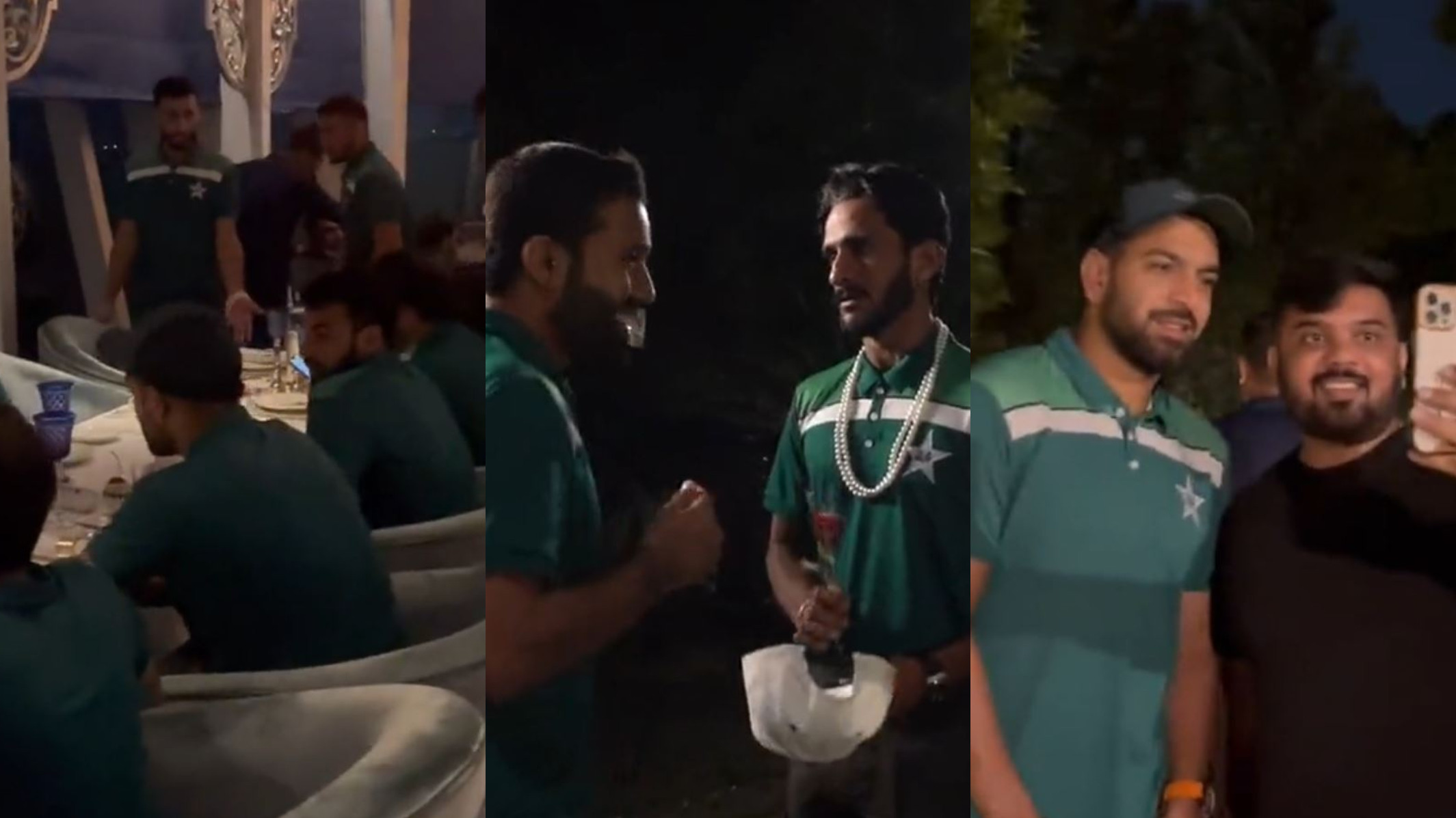 CWC 2023: WATCH- Pakistan team’s lavish dinner in Hyderabad hotel; players click selfies with fans afterwards