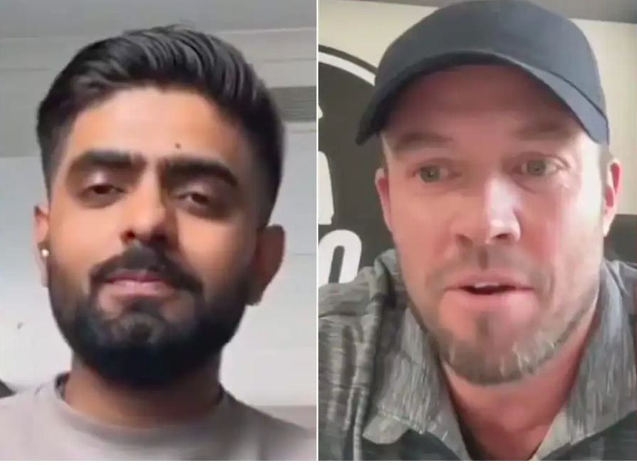 Babar Azam and AB de Villiers | YouTube Screengrab