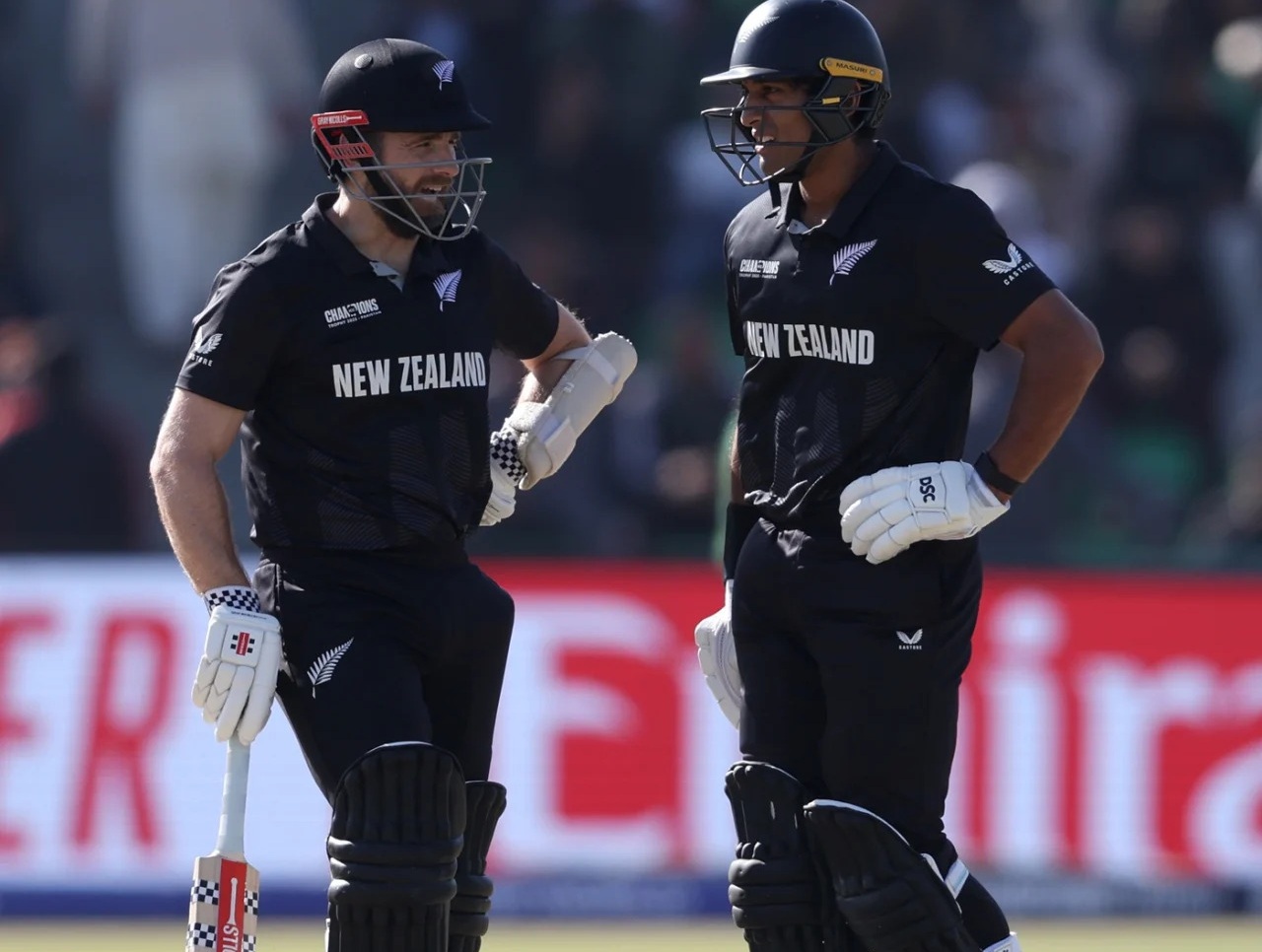 NZ centurions Kane Williamson and Rachin Ravindra | Getty