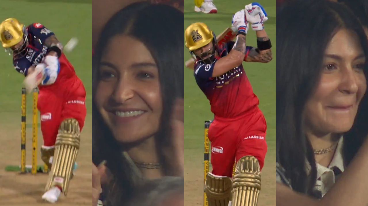 Anushka Sharma's viral reaction as Virat Kohli hits a no-look six | Star Sports X