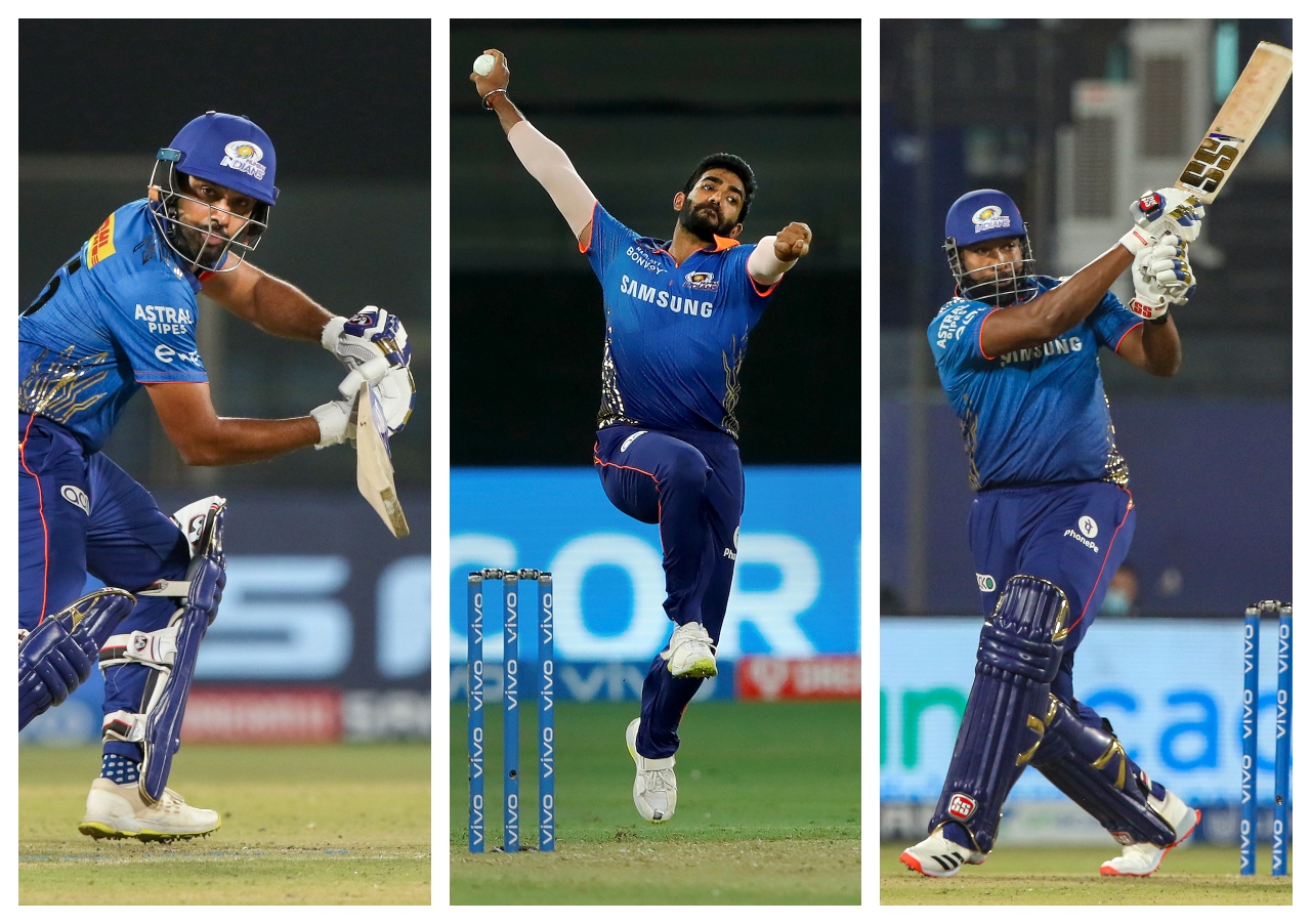 Rohit Sharma, Jasprit Bumrah and Kieron Pollard | IPL