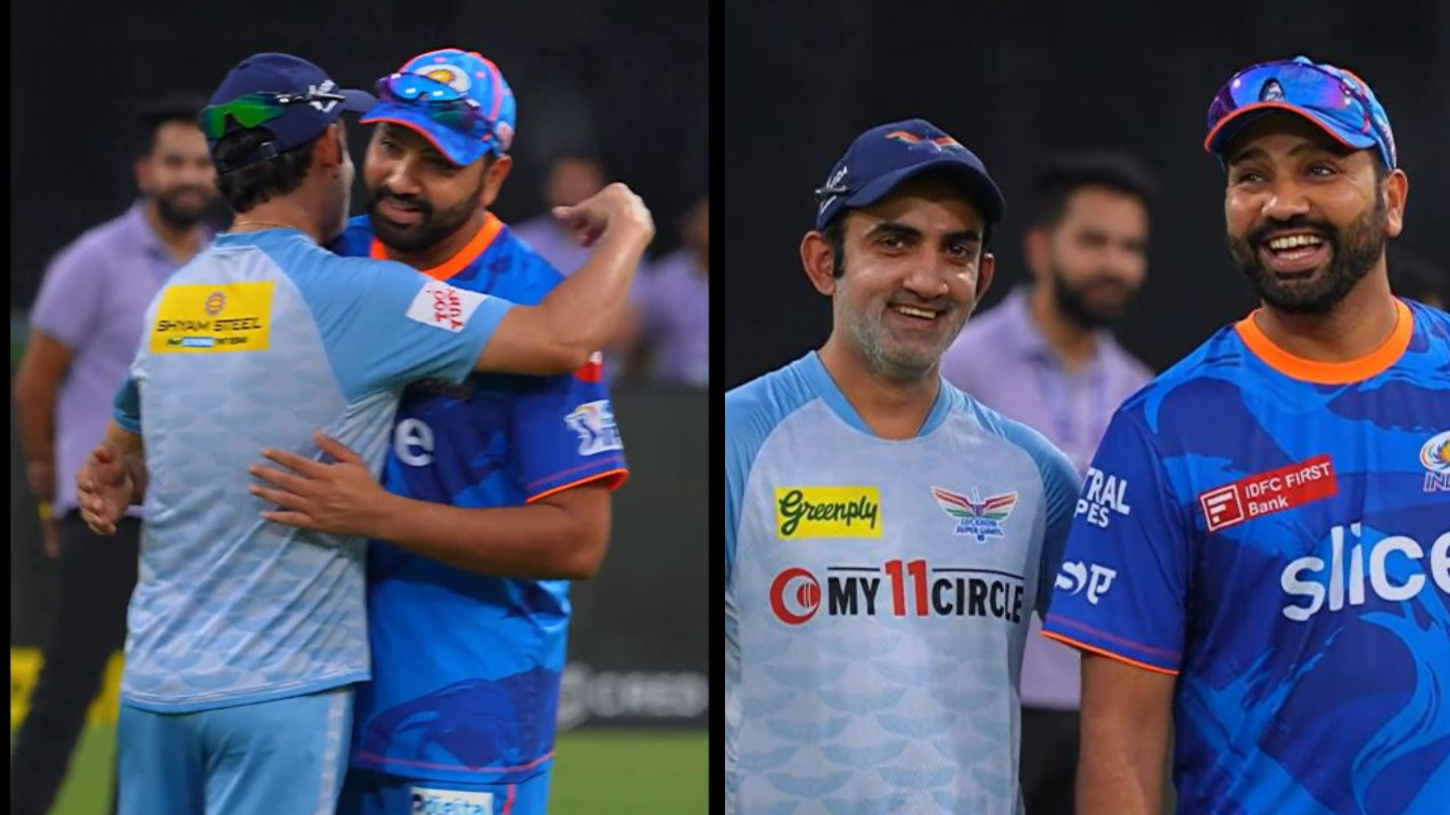 IPL 2023: WATCH- “7 IPL trophies as captain in one frame” - Rohit Sharma and Gautam Gambhir meet ahead of LSG v MI clash