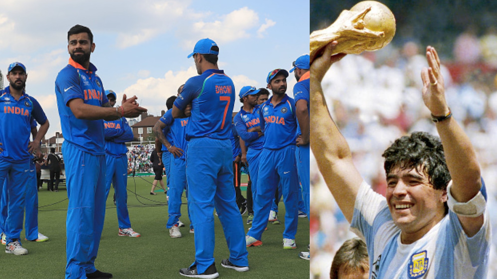 Team India players pays tribute to “True Genius” footballer Diego Maradona