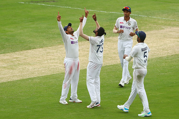 Mohammed Siraj celebrates his maiden five-wicket haul in Test cricket | Getty