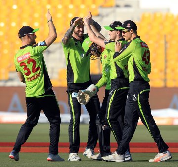Qalandars won the last over thriller against Bulls (Source: T10League/Twitter)