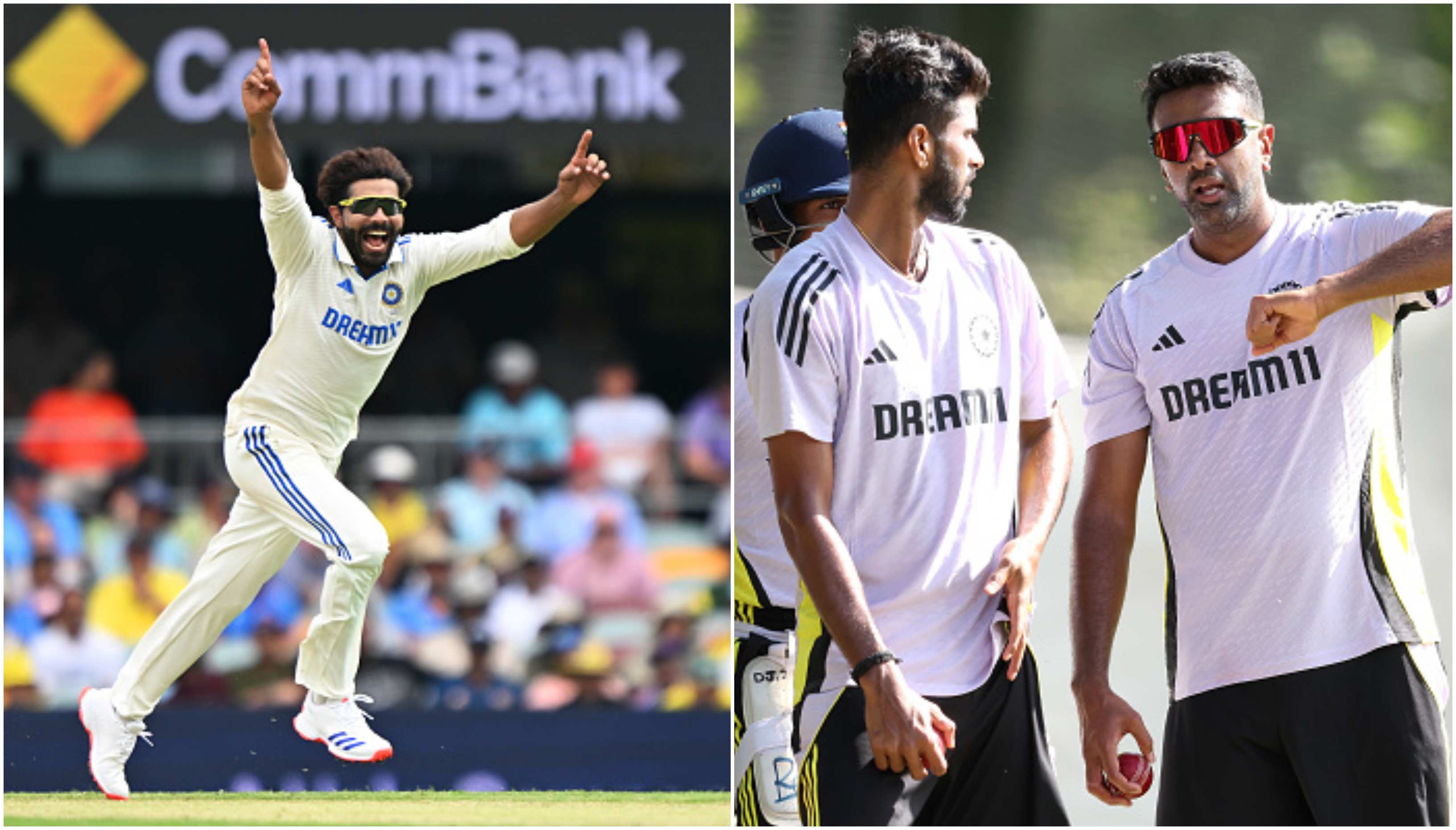 Ravindra Jadeja, Washington Sundar and R Ashwin | Getty