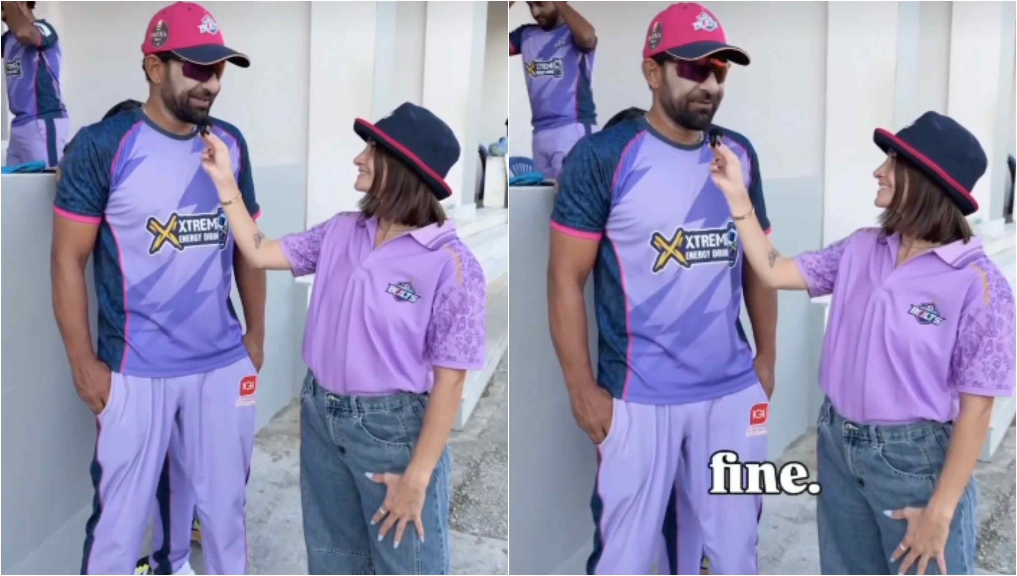 Iftikhar Ahmed's interaction with American Cricket Girl | Screengrabs