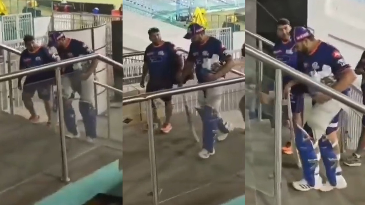IPL 2025: WATCH- Rohit Sharma limps his way back to the dressing room ahead of LSG v MI match in Lucknow