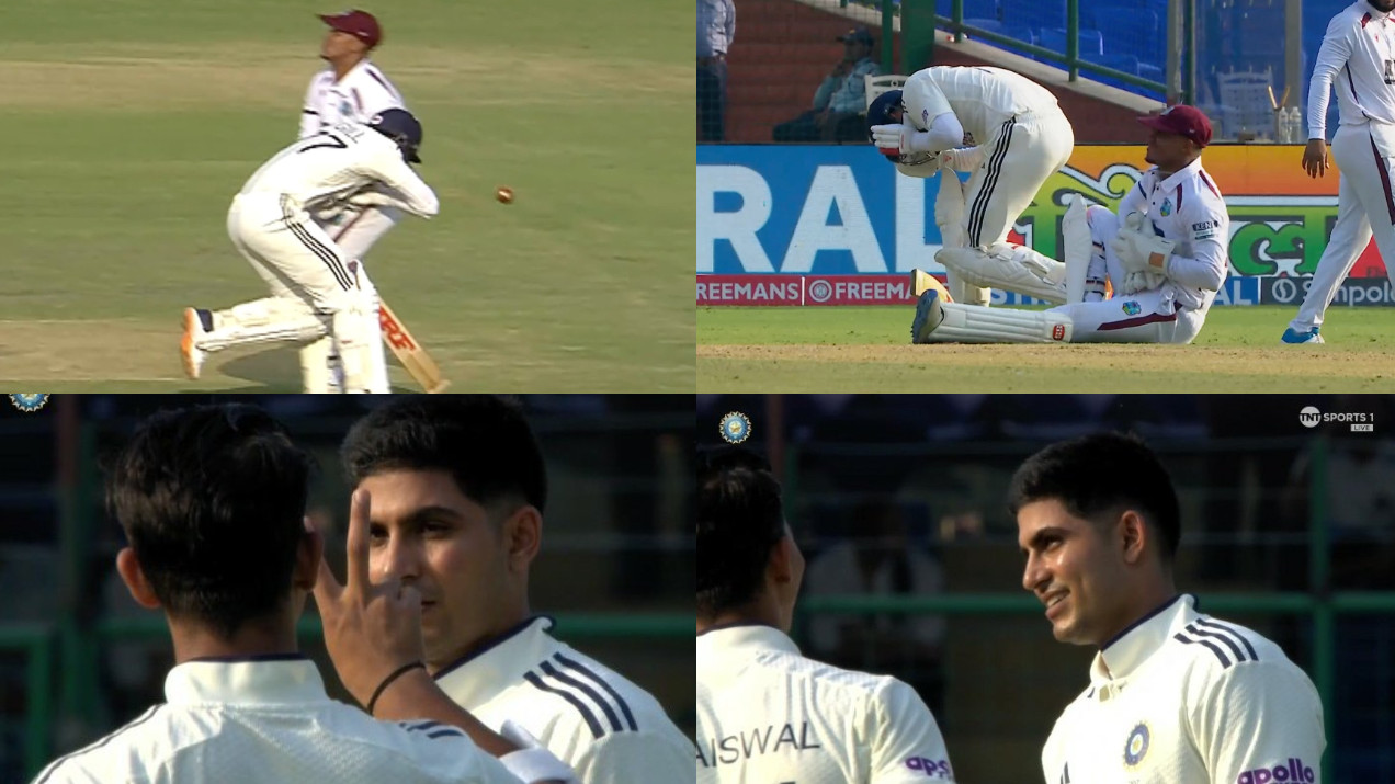 IND v WI 2025: WATCH- Yashasvi Jaiswal hilariously checks Shubman Gill for concussion after collision with Tevin Imlach