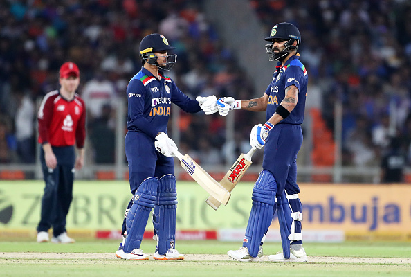  Virat Kohli and Ishan Kishan added 94 runs for the second wicket | Getty