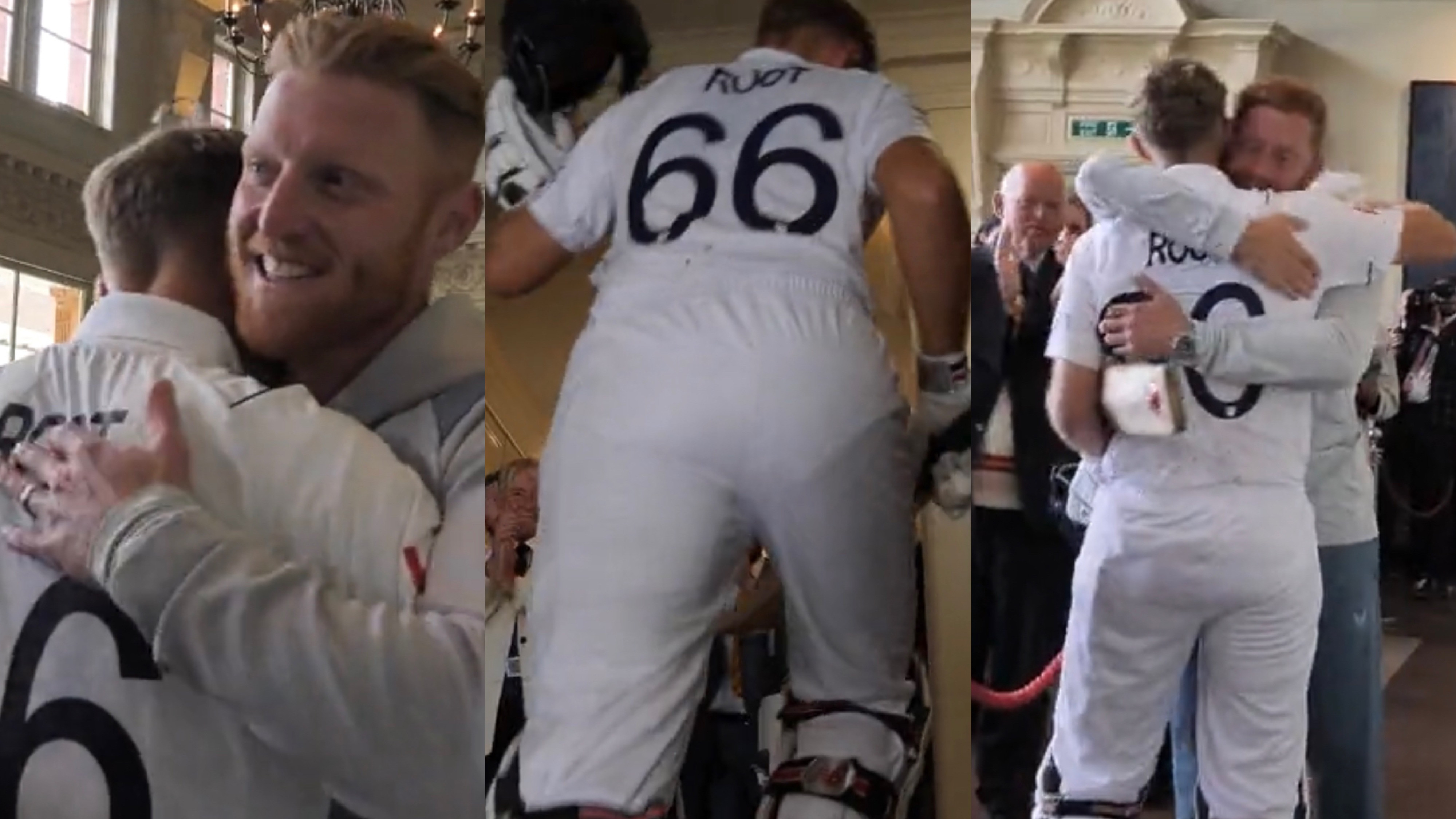 ENG v NZ 2022: WATCH - Joe Root gets a hero's welcome in Lord's longroom; teammates give him warm hugs
