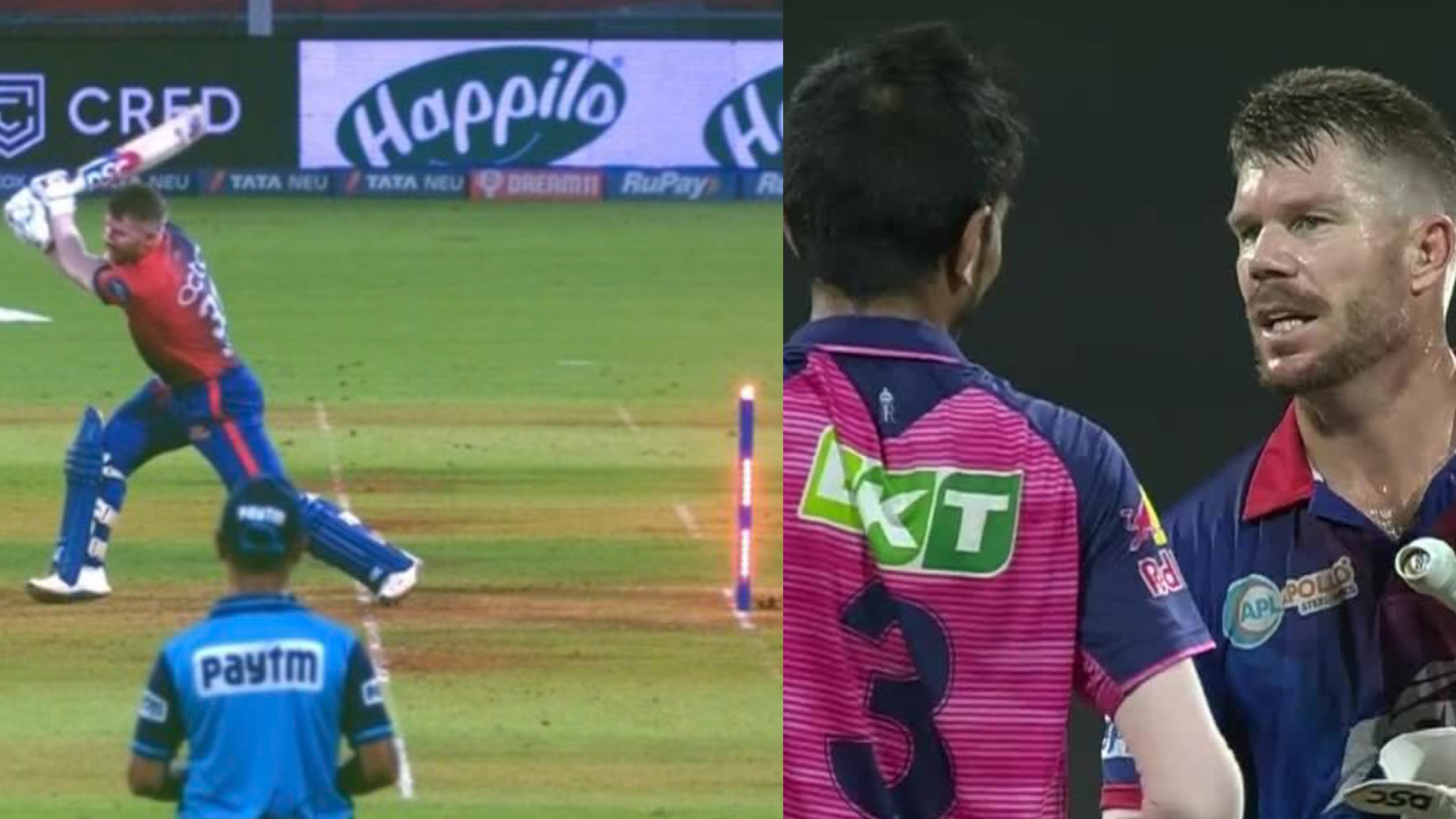 IPL 2022: “It went my way that time”- Warner on his conversation with Chahal after lucky escape 