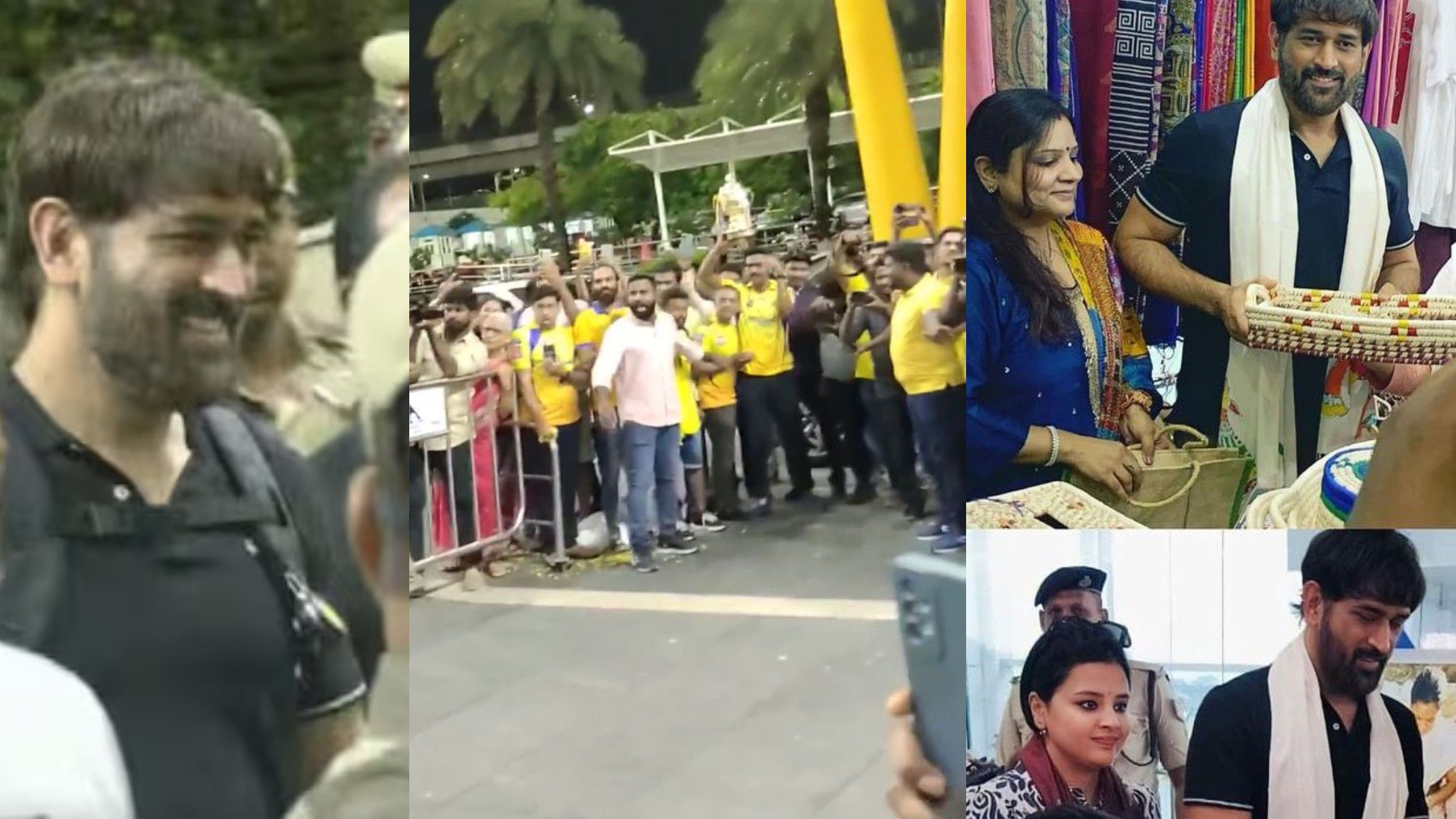 WATCH- MS Dhoni gets roaring welcome in Chennai ahead of his first movie production ‘LGM’ trailer launch