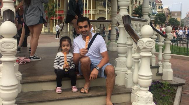 Gautam Gambhir with daughter Aazeen | Twitter