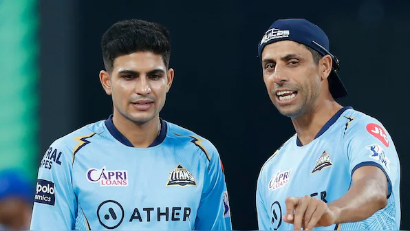 Ashish Nehra with new GT captain Shubman Gill | GT X