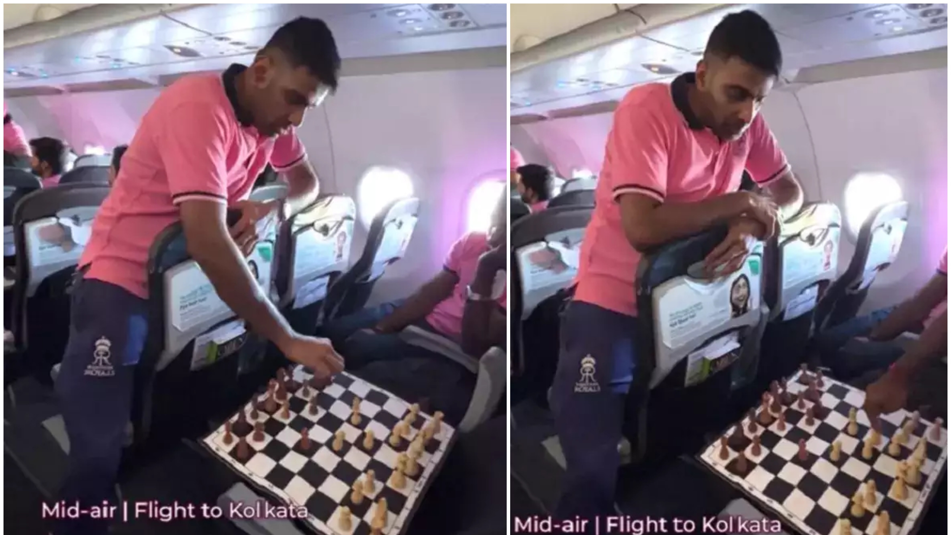 IPL 2022: WATCH – 'No off days' – R Ashwin indulges in a game of chess while travelling to Kolkata for Qualifier 1